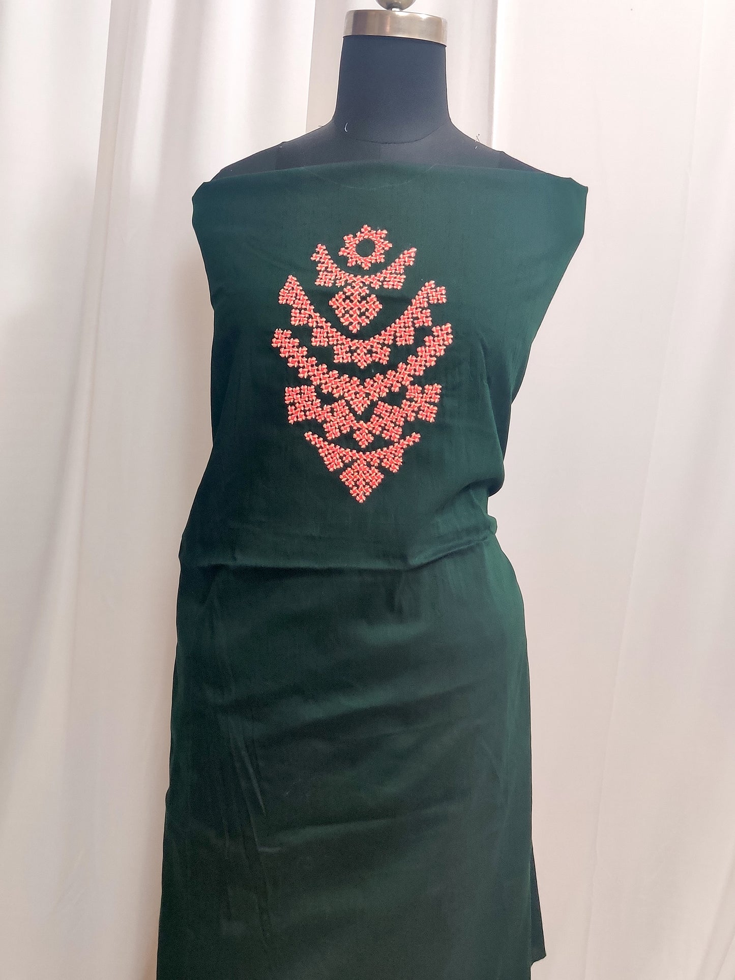 Kutch work Tops Green