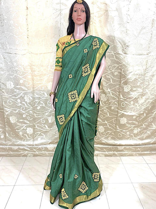 Kutch Work Hand embroidered Saree -  50% OFF only on 08.03.25 women's day special
