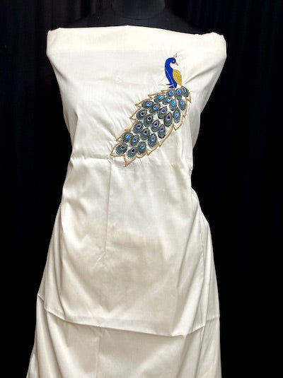 Aari embroidery work Top- White