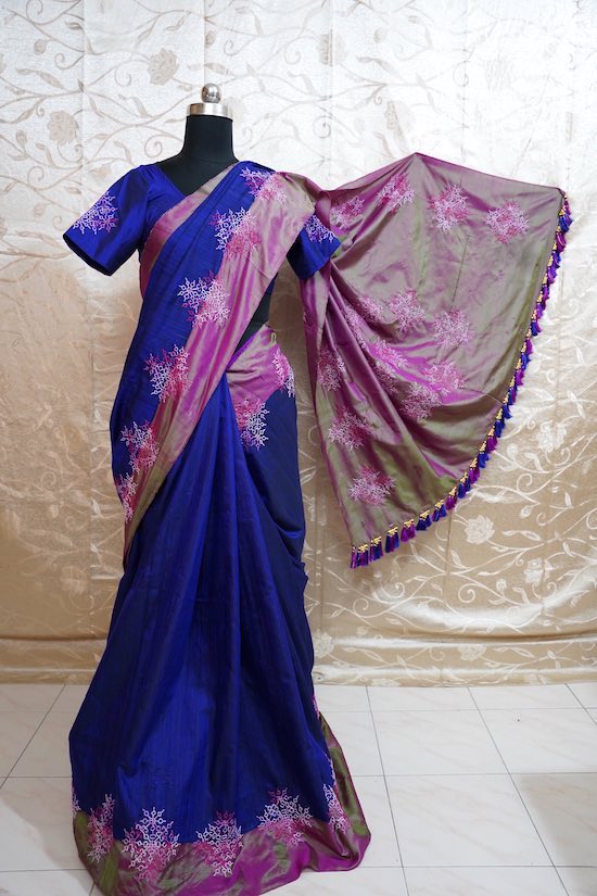 Kasuti work  Saree - DISPLAY PURPOSE; CAN BE DONE UPON REQUEST