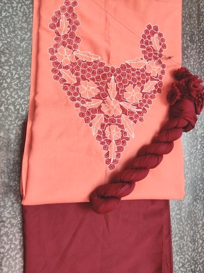 Kantha Work Tops Peach